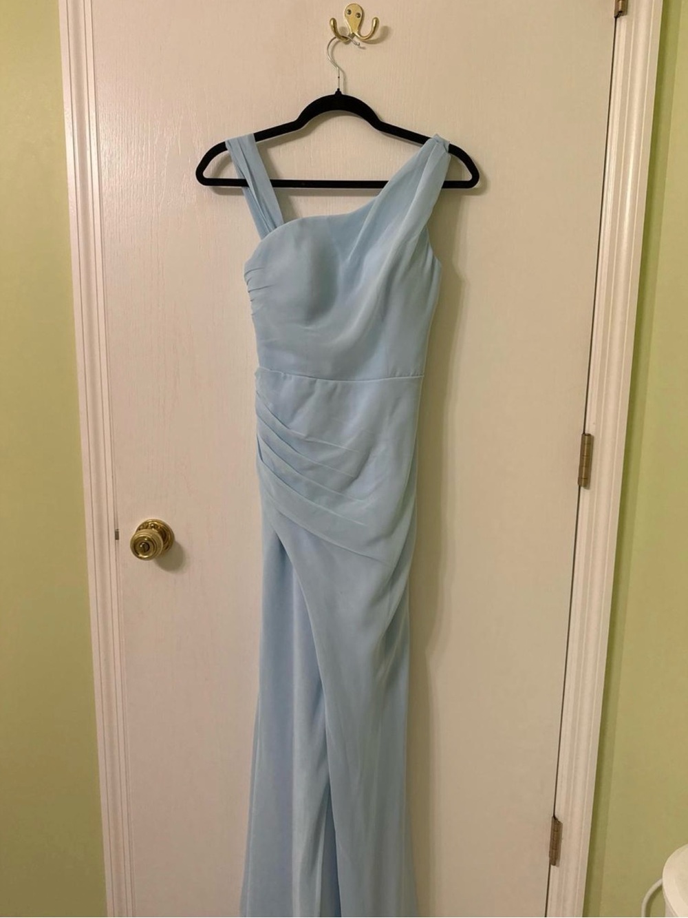 Azazie Sky Blue One-Shoulder Bridesmaid Dress